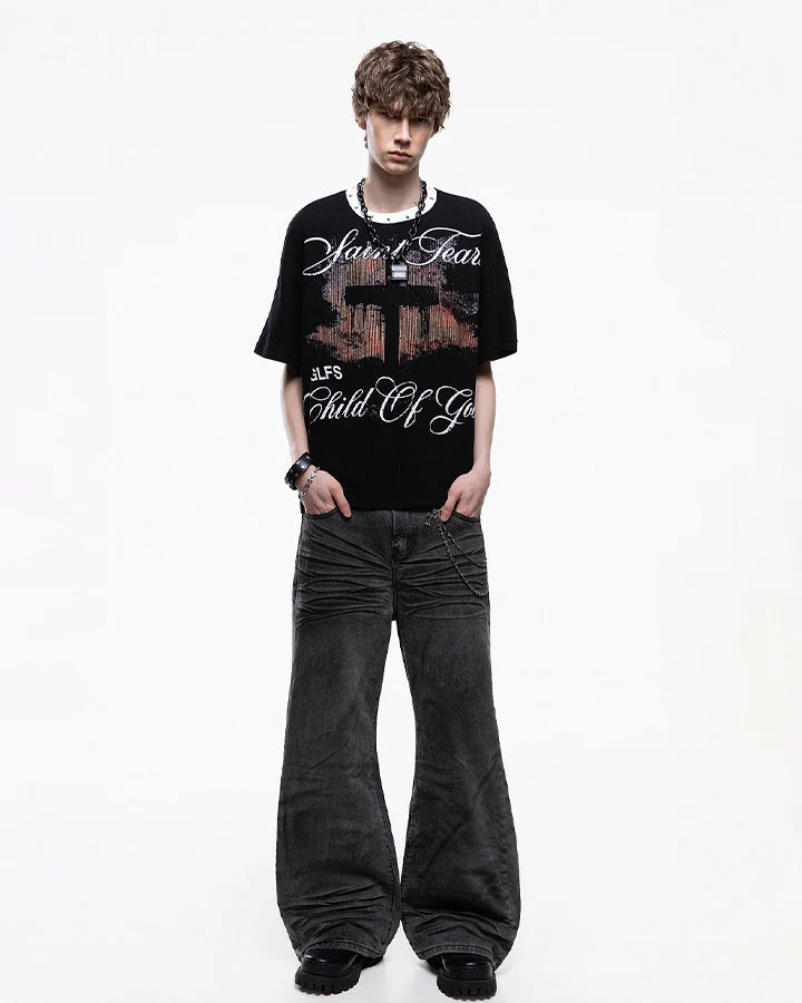 Saint Tears Studded Graphic Tee