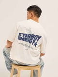 Men Typography Printed Round Neck Cotton Oversized T-shirt