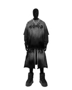 Humec Gothic Logo Distressed Oversized T-Shirt