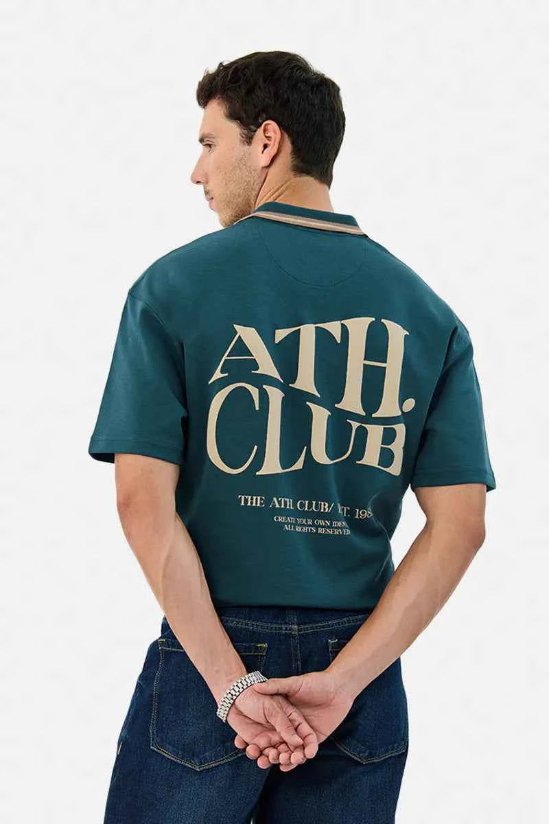 Ath Club Oversized Polo T-Shirt