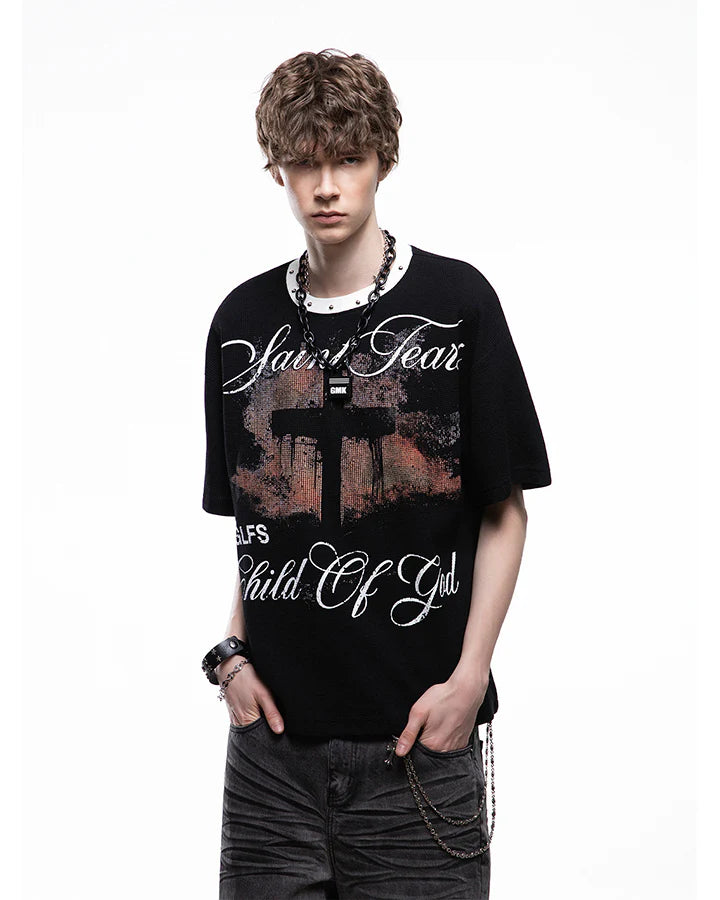 Saint Tears Studded Graphic Tee