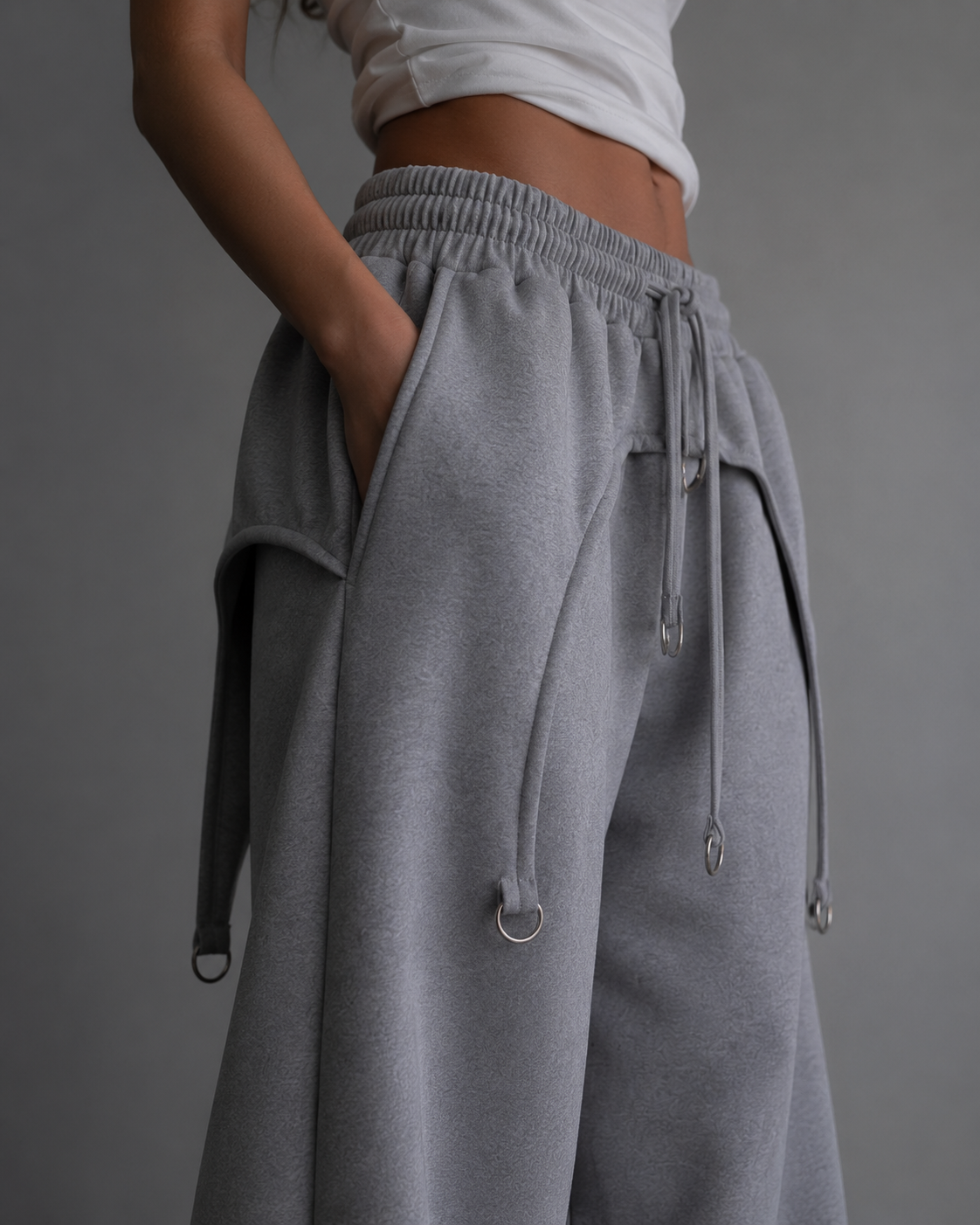 Silver Strap Flare Pant