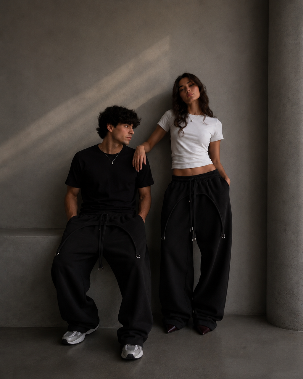 Silver Strap Flare Pant