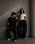 Silver Strap Flare Pant