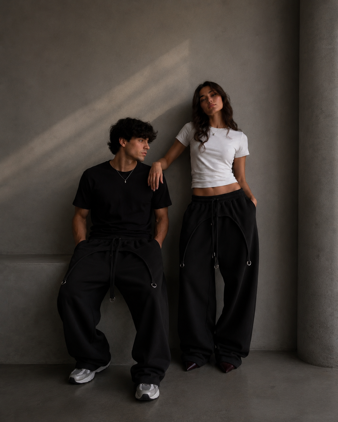 Silver Strap Flare Pant