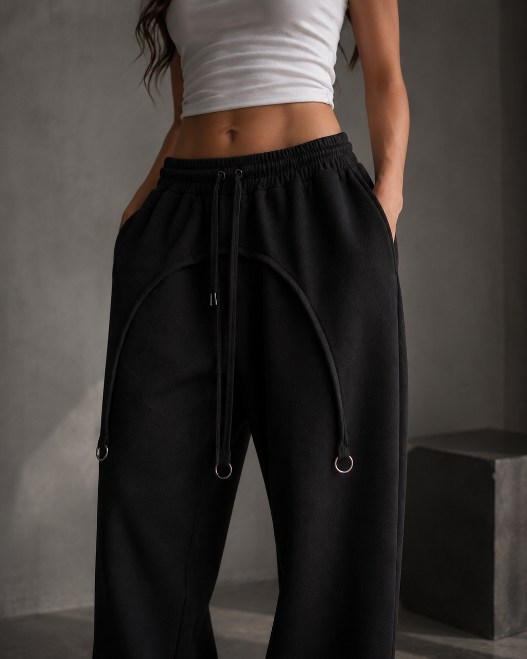 Silver Strap Flare Pant