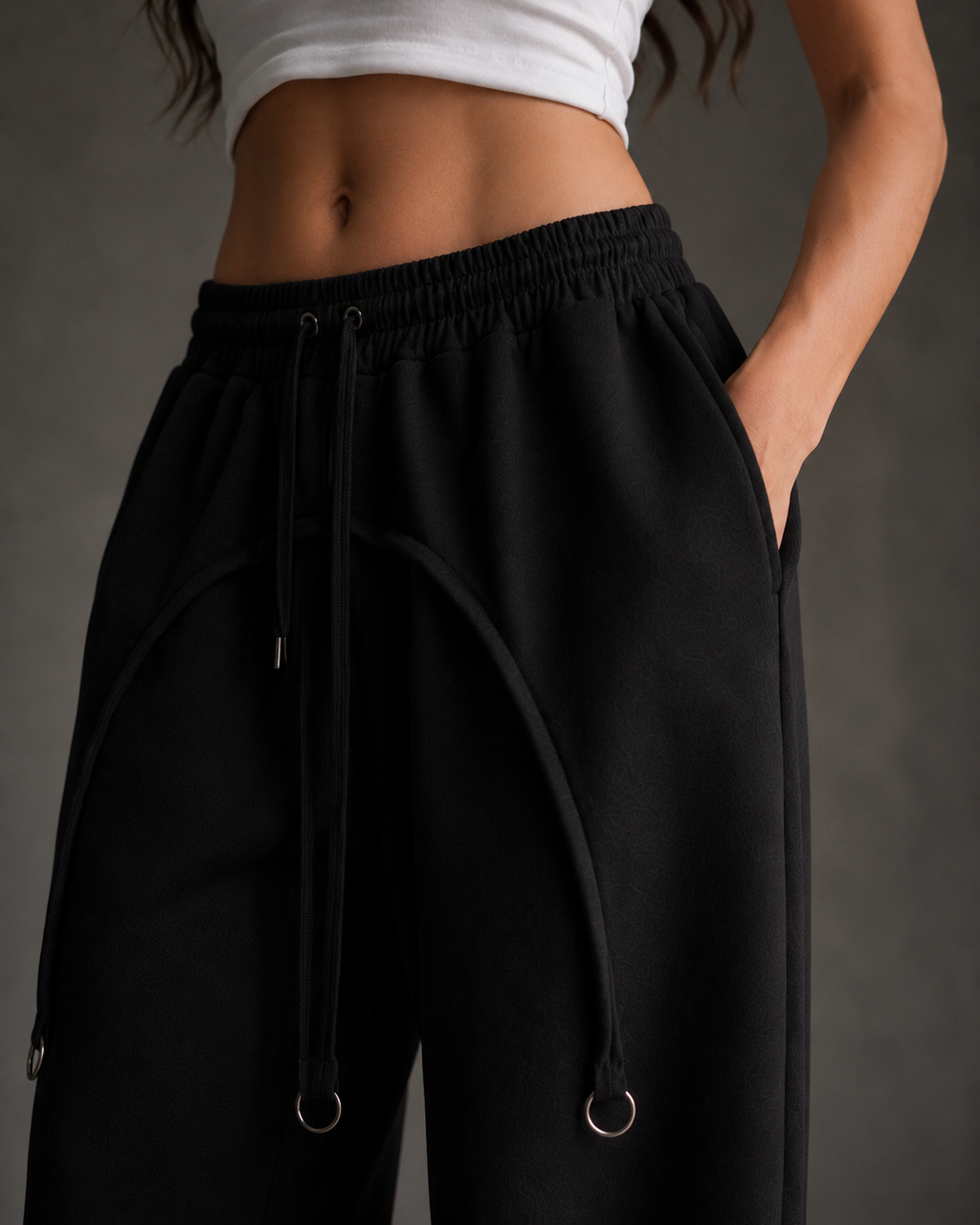 Silver Strap Flare Pant