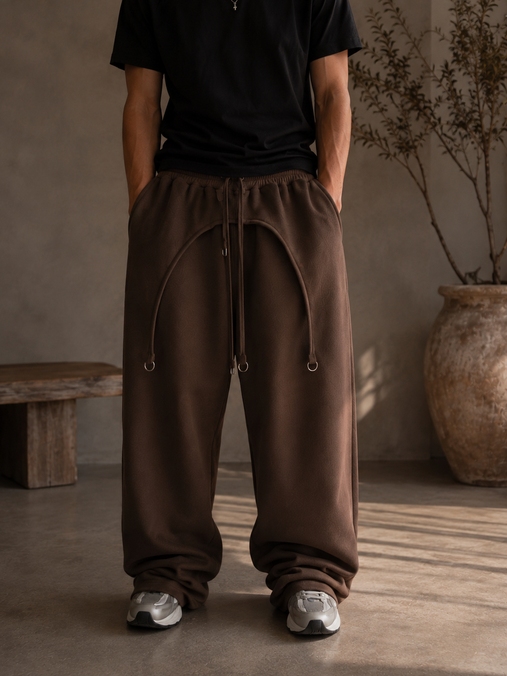 Silver Strap Flare Pant