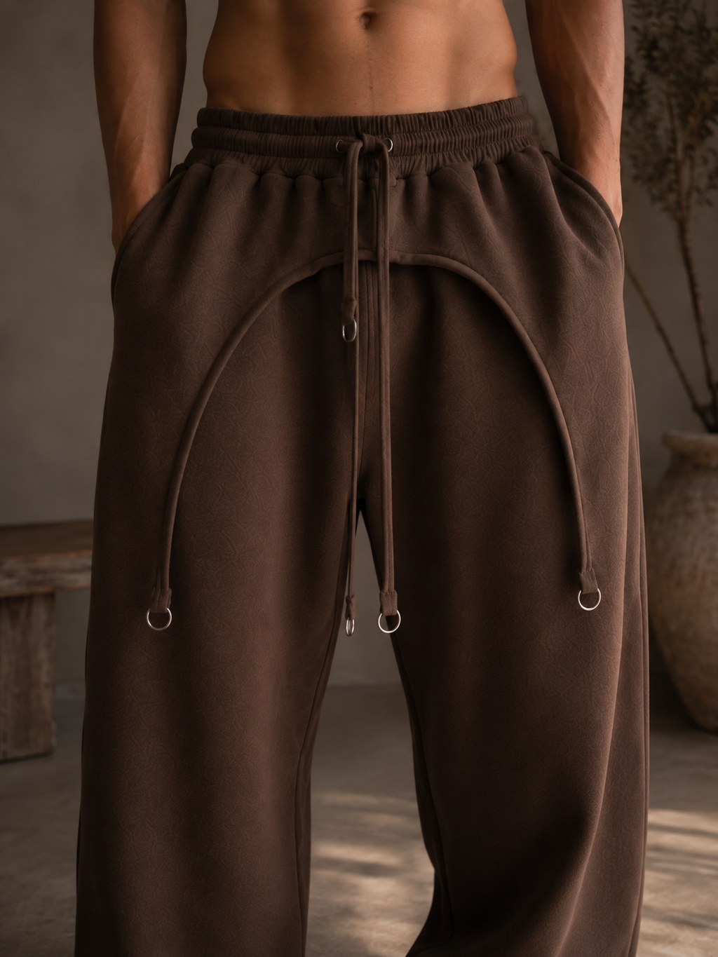 Silver Strap Flare Pant