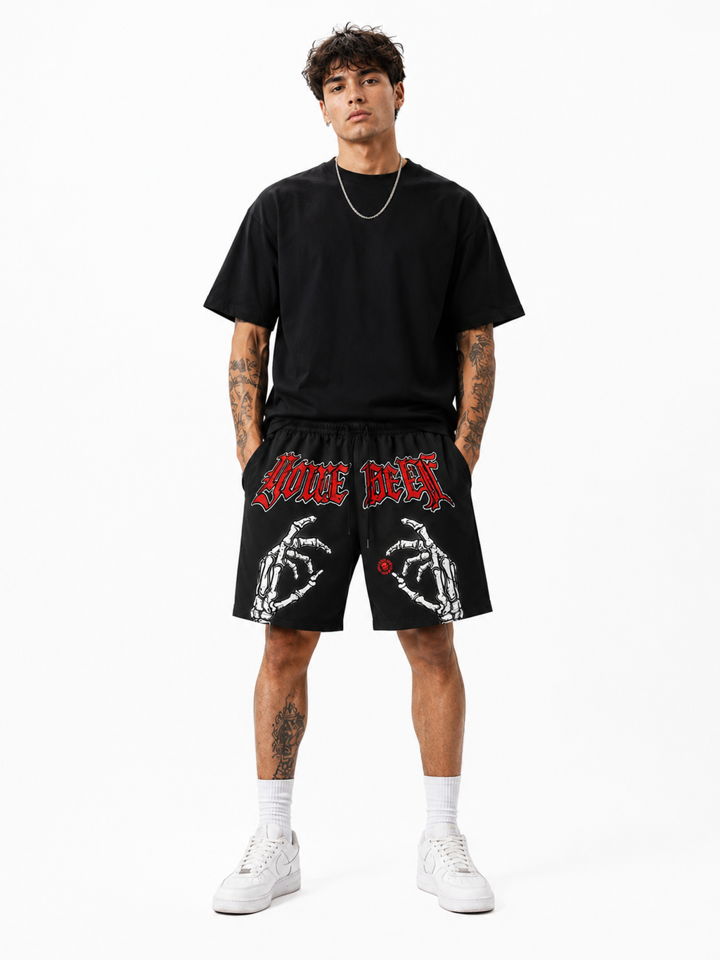 Skeleton Streetwear Shorts | HUMEC |