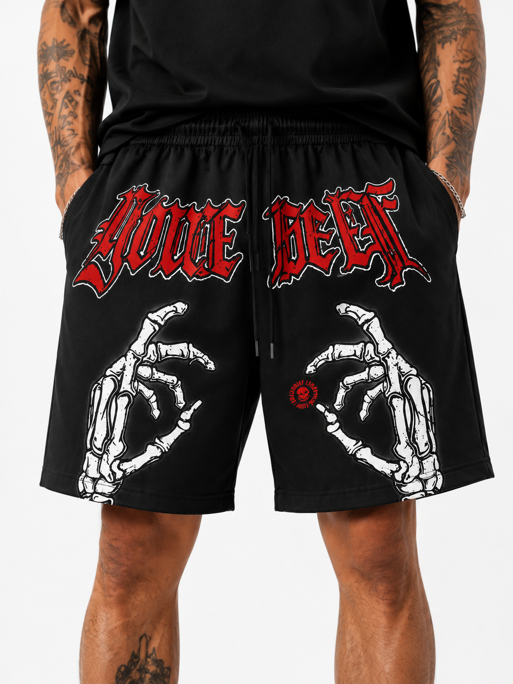 Skeleton Streetwear Shorts | HUMEC |
