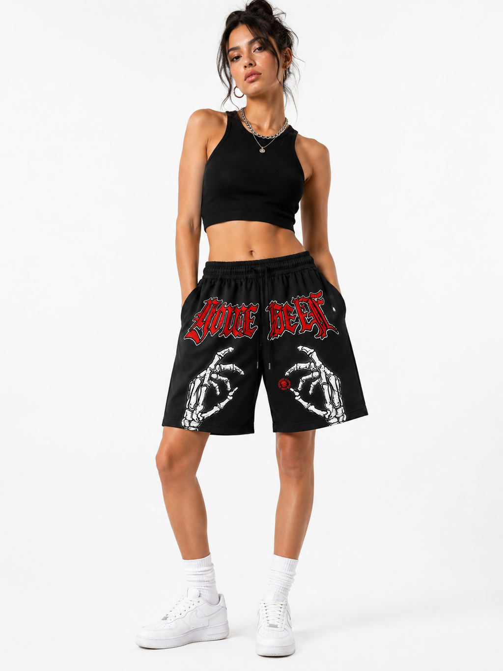 Skeleton Streetwear Shorts | HUMEC |