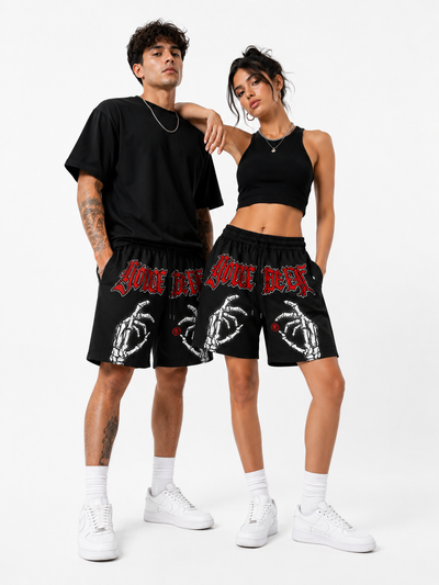 Skeleton Streetwear Shorts | HUMEC |