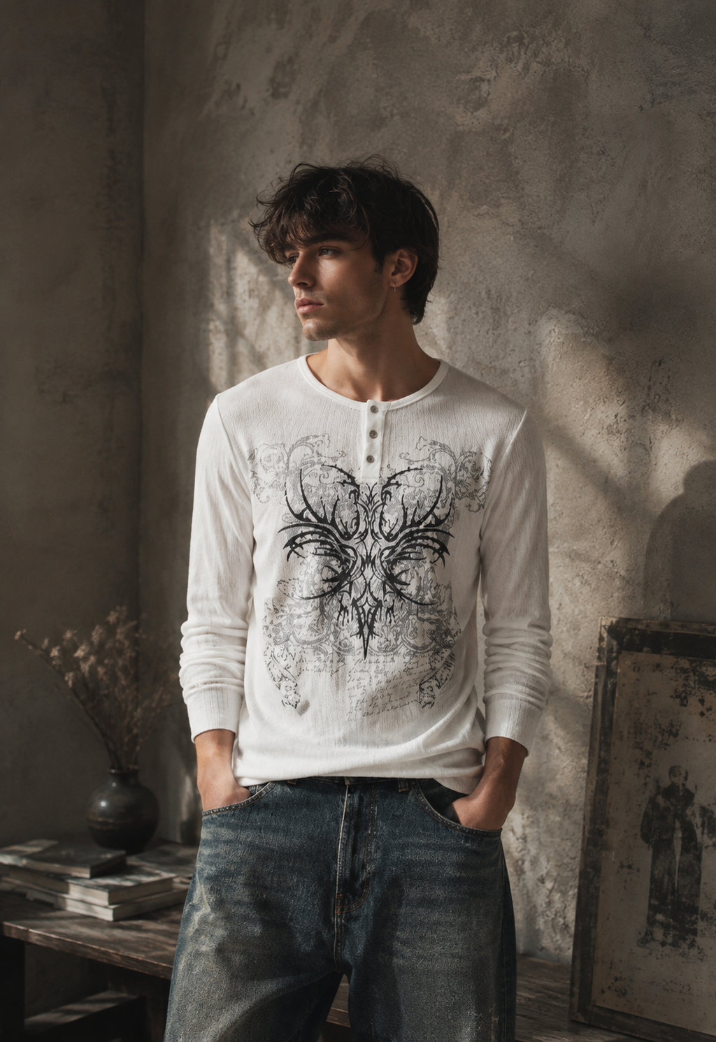 Urban Gothic Henley T-Shirt