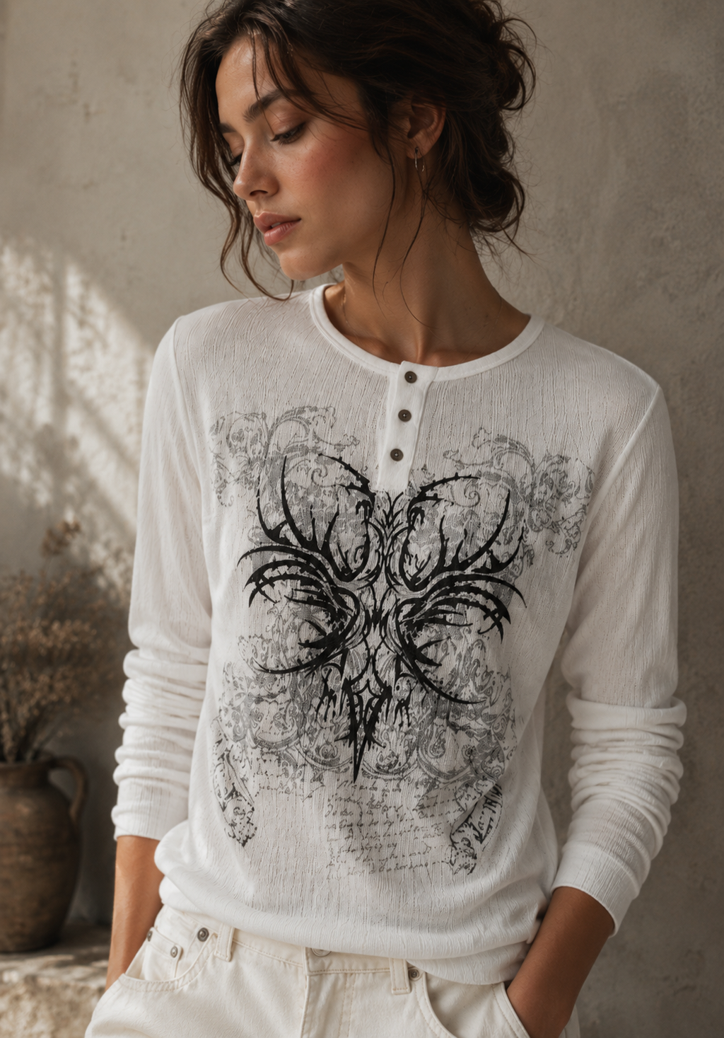 Urban Gothic Henley T-Shirt