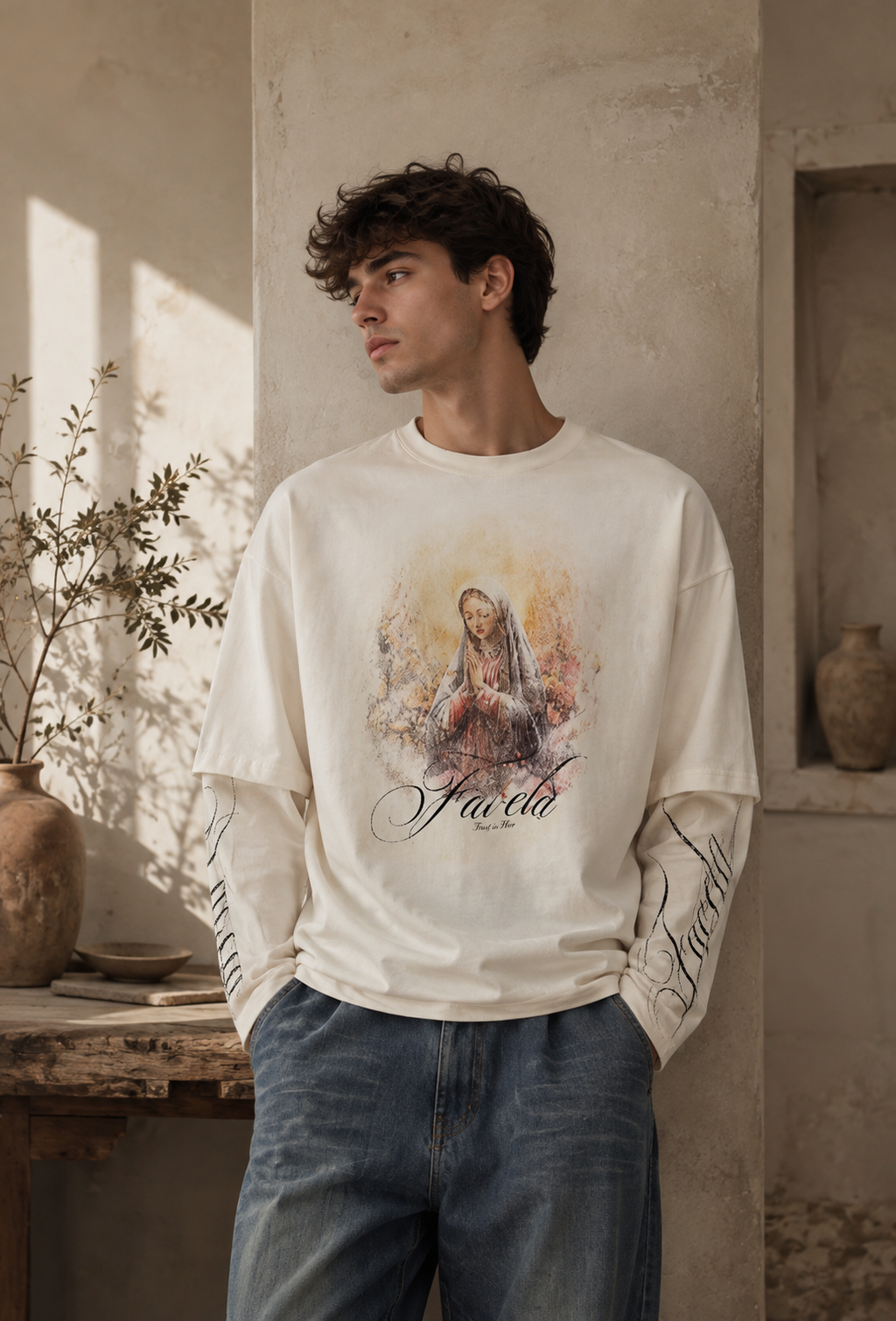 Divine White Streetwear Tee
