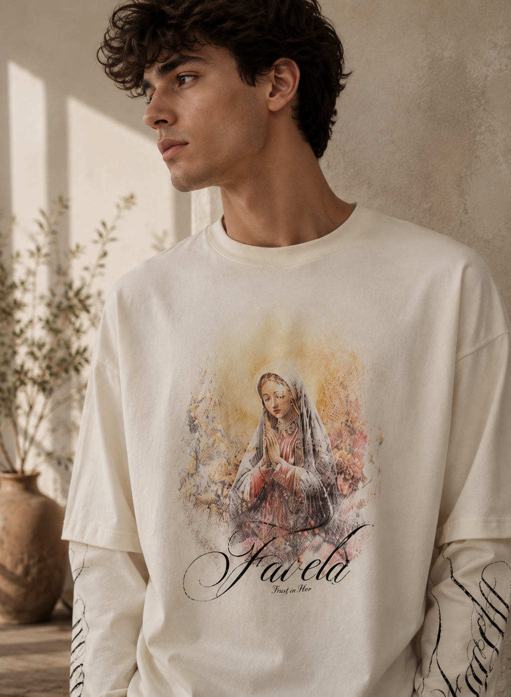 Divine White Streetwear Tee