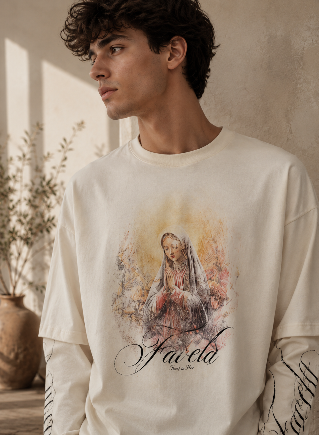 Divine White Streetwear Tee