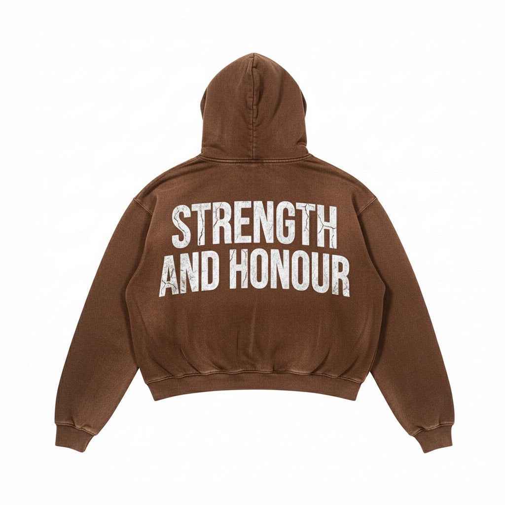 HUMEC – Strength & Honour Acid-Washed Hoodie