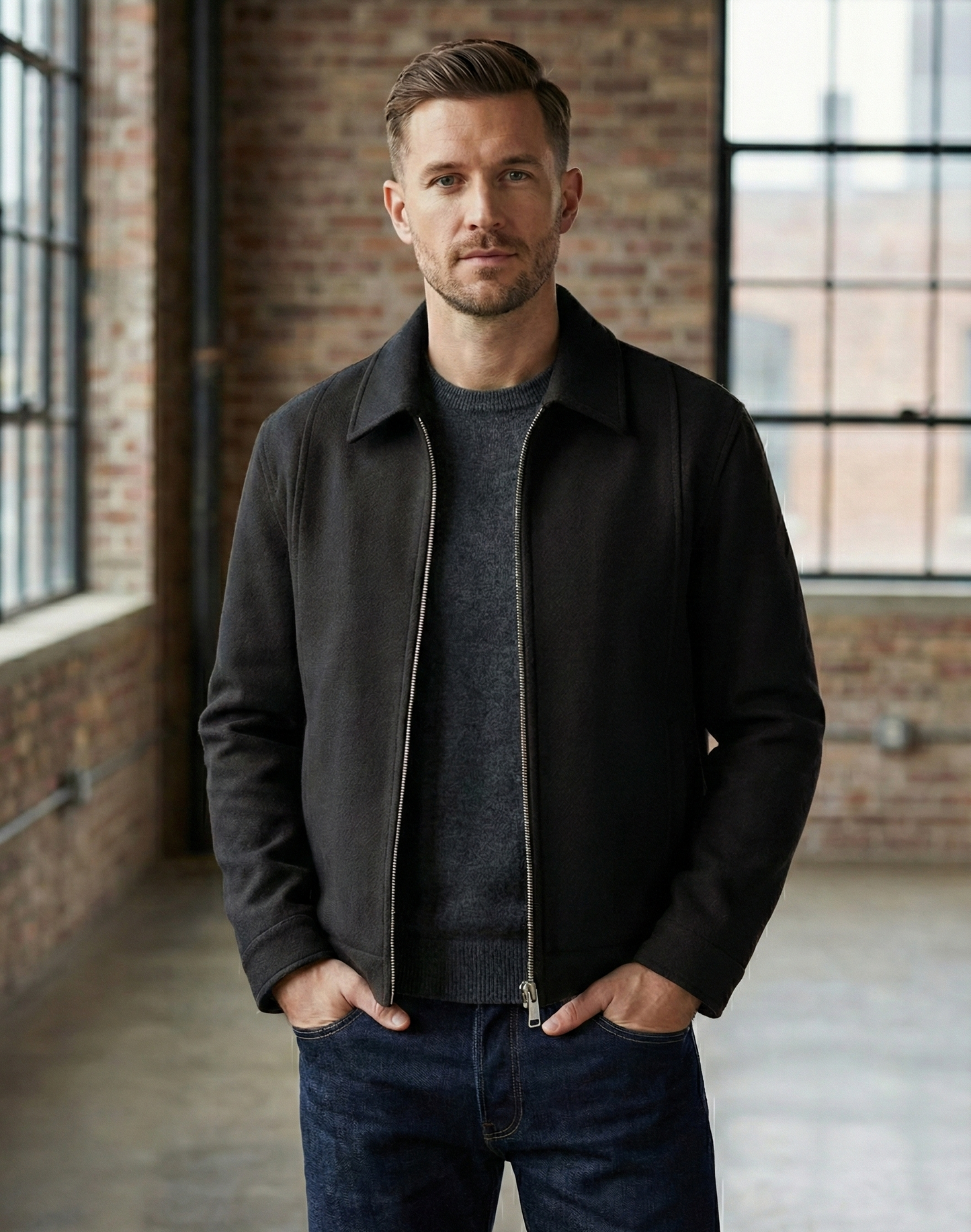 HUMEC 400 GSM Brushed Fleece Zipper Cardigan