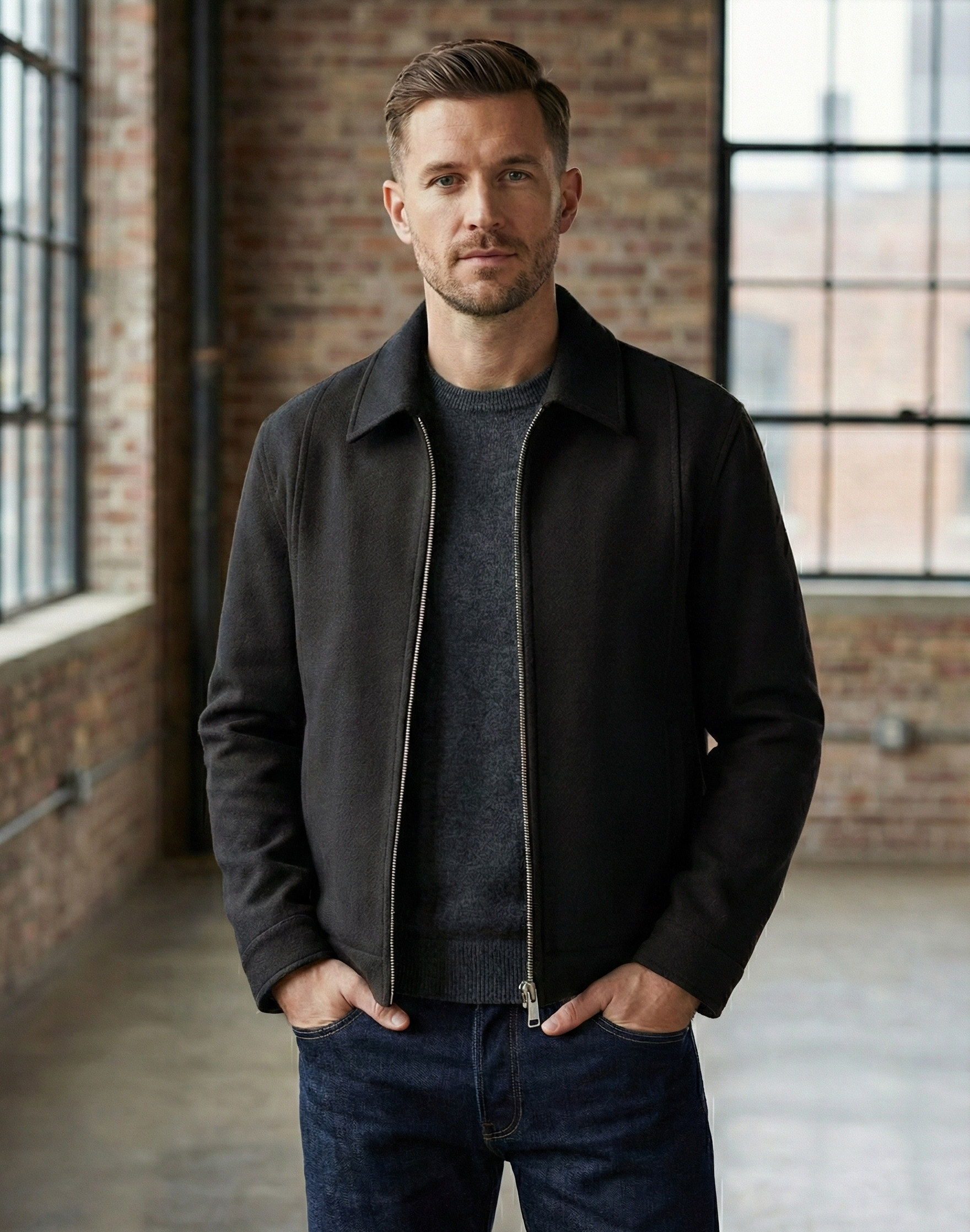 HUMEC 400 GSM Brushed Fleece Zipper Cardigan