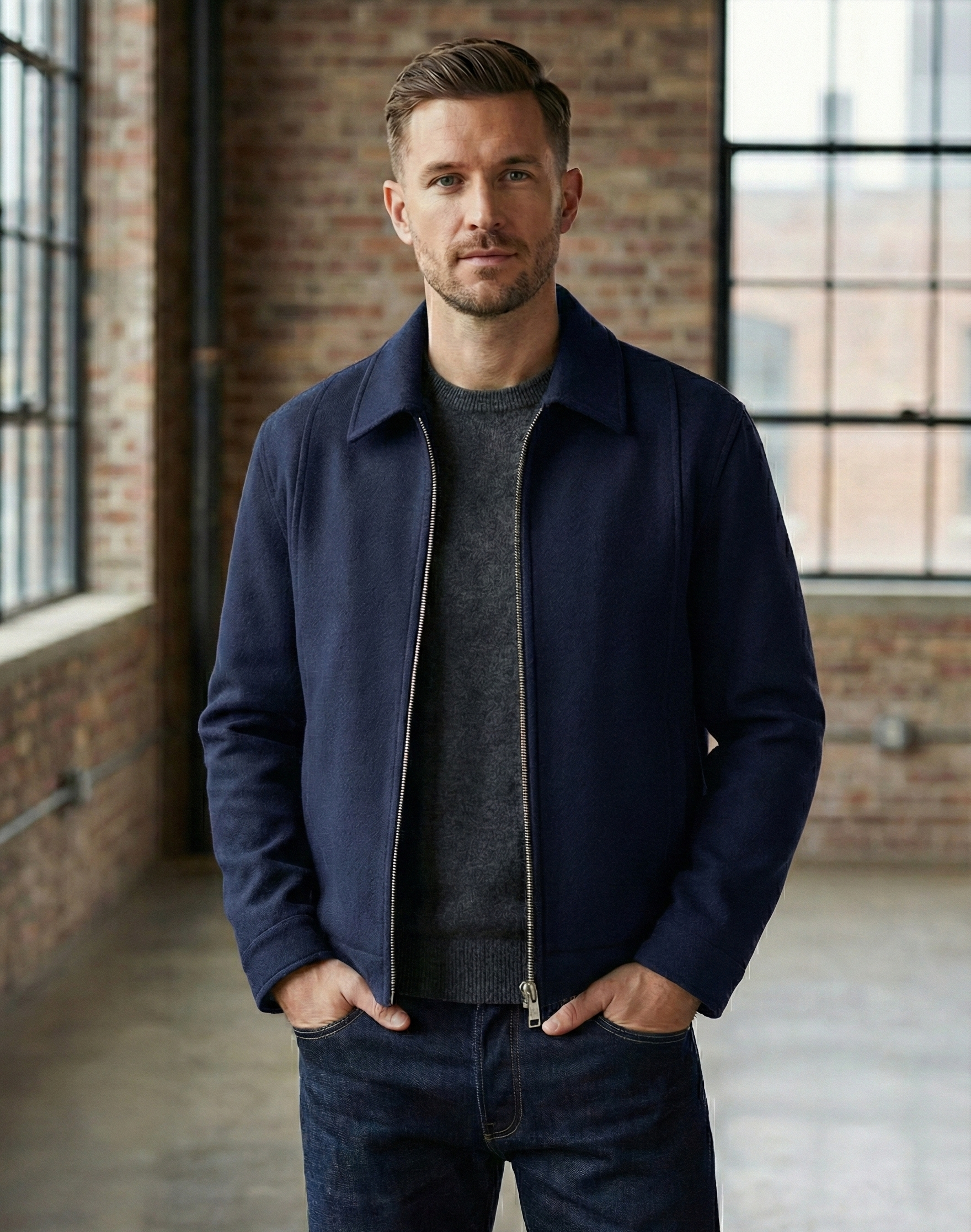 HUMEC 400 GSM Brushed Fleece Zipper Cardigan