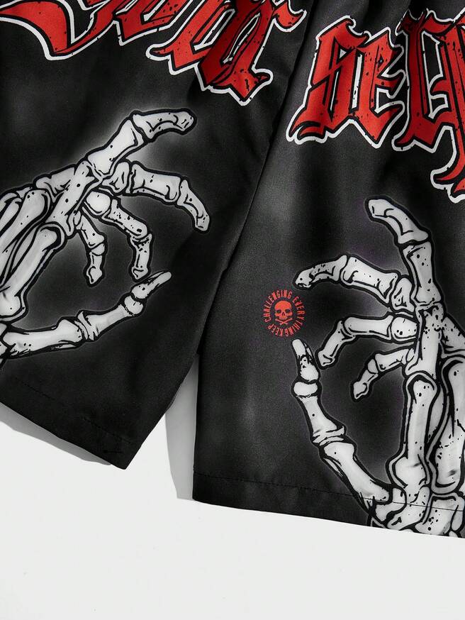 Skeleton Streetwear Shorts | HUMEC |