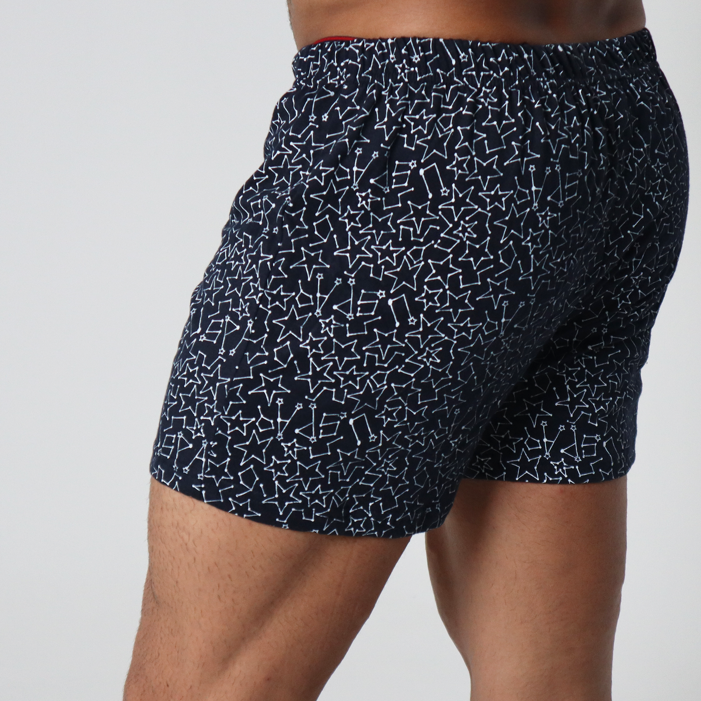 Star gaze printed blue boxers
